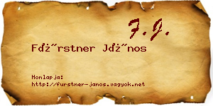 Fürstner János névjegykártya